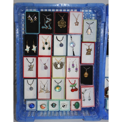 226 - 2 TRAYS OF COSTUME JEWELLERY