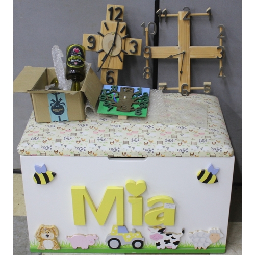 235 - WOODEN TOY BOX - 