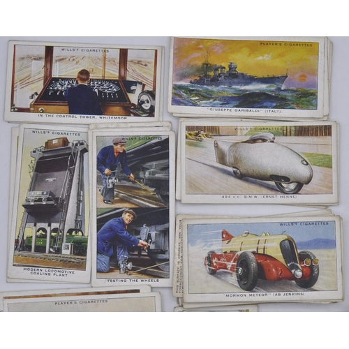 254 - CIGARETTE CASE, ENGLAND GLORY VESTA CASE AND BUNDLE CIGARETTE CARDS
