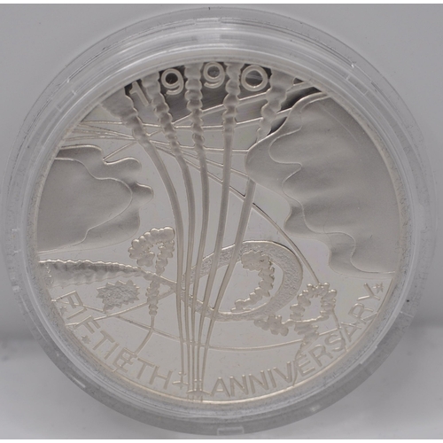 255 - ROYAL MINT SILVER PROOF 50TH ANNIVERSARY OF THE BATTLE OF BRITAIN MEDALLION AND ROYAL MINT REACH FOR... 