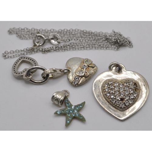 259 - BOX OF SILVER JEWELLERY