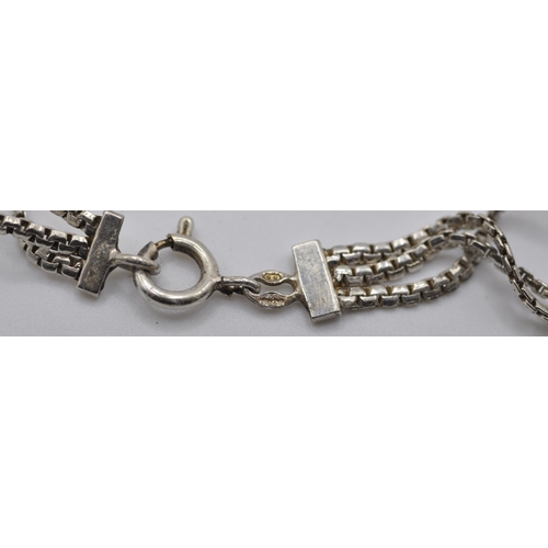 259 - BOX OF SILVER JEWELLERY