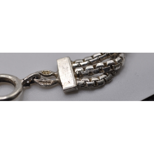 259 - BOX OF SILVER JEWELLERY