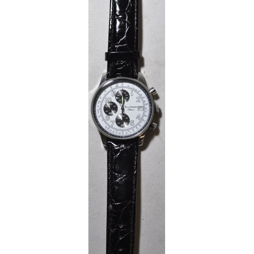 263 - 2 MARCEL DRUCKER WATCHES IN PRESENTATION BOX PLUS QUARTZ MOON DIAL WRISTWATCH