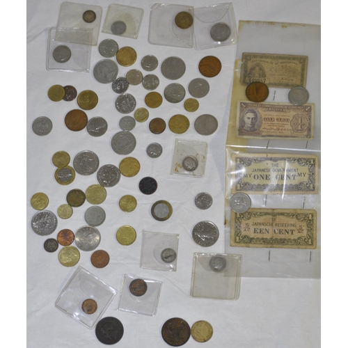 279 - VARIOUS COINS AND BANK NOTES