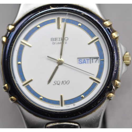 290 - 2 SEIKO WATCHES (1 WITHOUT STRAP)