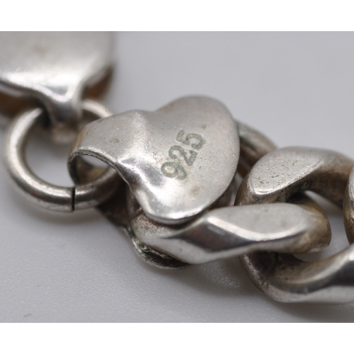 300 - SILVER COLOUR FLAT LINK CHAIN STAMPED 925 - 24 INCHES (117.4g)
