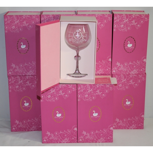 86 - 11 NEW BOXED, LARGE GIFT WINE GLASSES.  