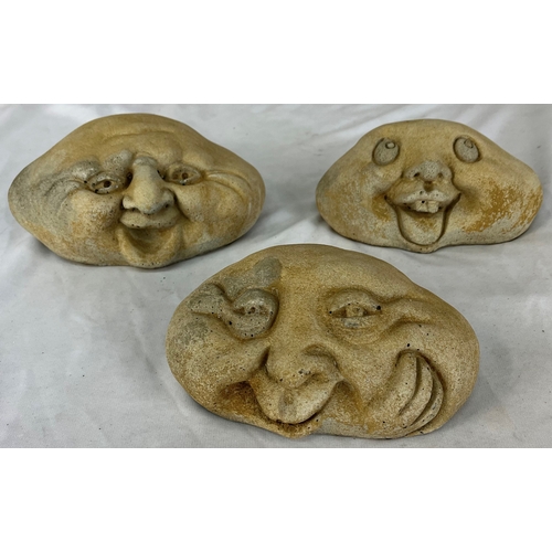 109 - 3 HAPPY FACE STONES