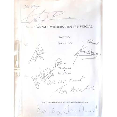 Auf Wiedersehen Pet multi signed script 6, signatures include Jimmy ...