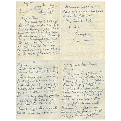 Maggie signed (Leighton) handwritten correspondence letter dated 10th ...