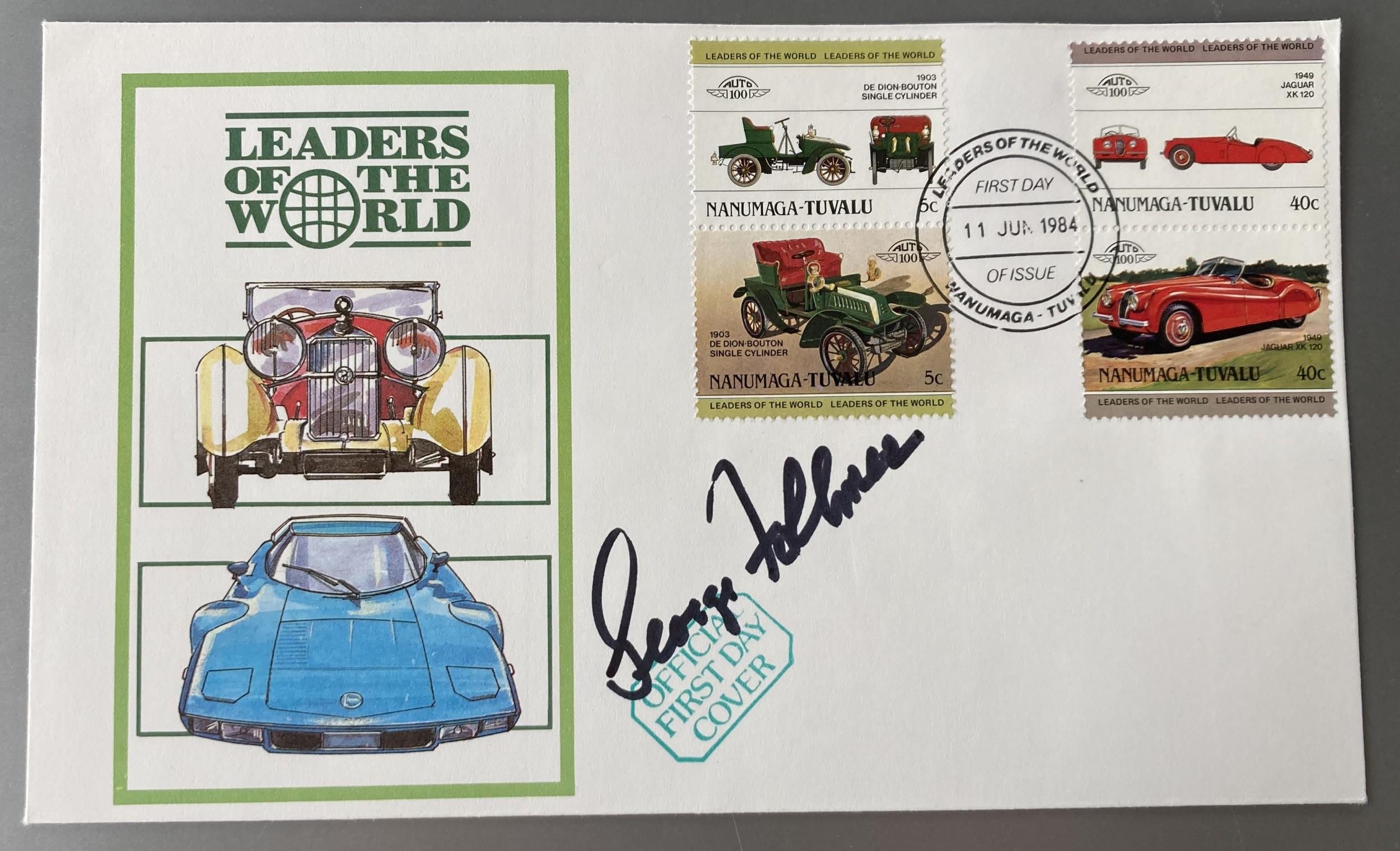 Stuntman, racing driver Stan Barrett signed Leaders of the World FDC ...