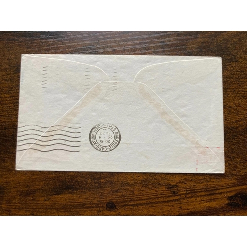 101 - RARE US Air Mail cover 1939 1st flight US to France New York CDS postmark. Marseille postmark to bac... 