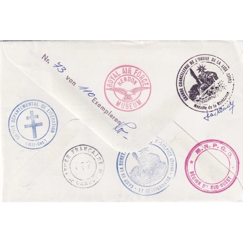 106 - ES22 The Pat O'Leary Line. Signed by Jean Albert Carovis French Resistance. 10 7 1979 Toulouse The P... 