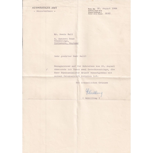 52 - 20th Anniv of the Berlin Airlift cover Signed Willy Brandt German politician and statesman. 24th Jun... 