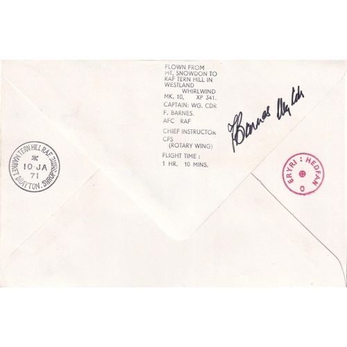 59 - Rare SC18d RAF Tern Hill cover Signed Lt Col Alonso Vega Reflown 100 issued. 10 Jan 71 BFPS 1160 RAF... 