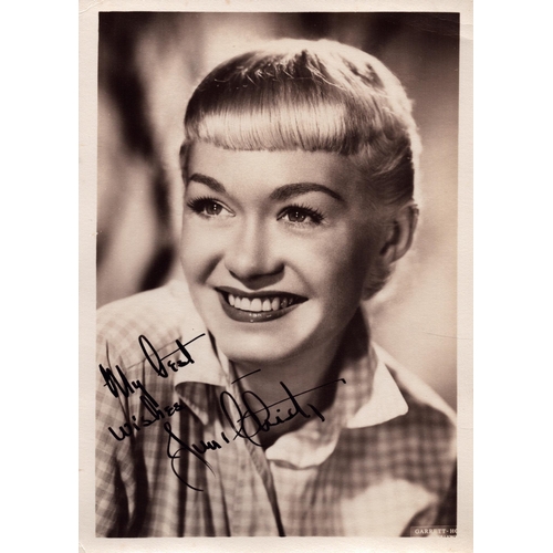 35 - June Christy signed 7x5 inch vintage black and white photo. Good condition. All autographs come with... 