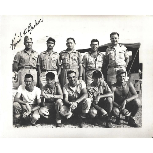 WW2 Atom bomb Lieutenant Colonel Kermit Beahan signed 10 x 8 inch crew ...