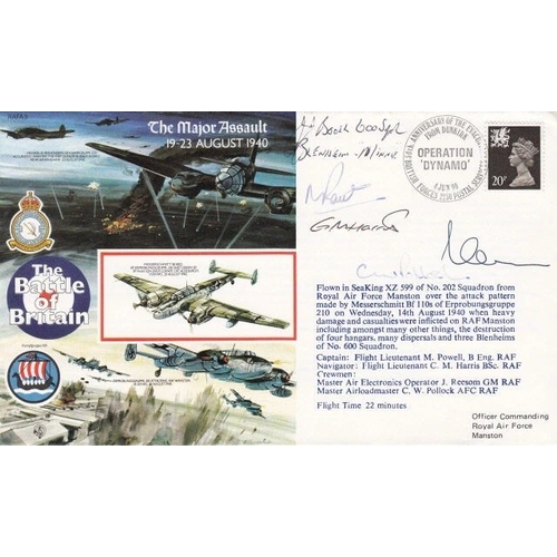 268 - 50th Anniv Battle of Britain Major Assault Aug 1940. Signed Booth Battle of Britain. 11 Sep 90 BFPS ... 