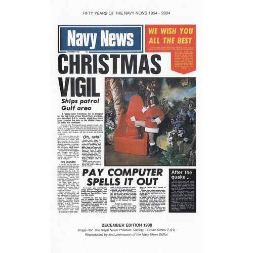 277 - 01 June 2004 BFPS 2768 Special Postmark 50 Years Navy News. Portsmouth Navy News. 11th HMS Albion Ne... 