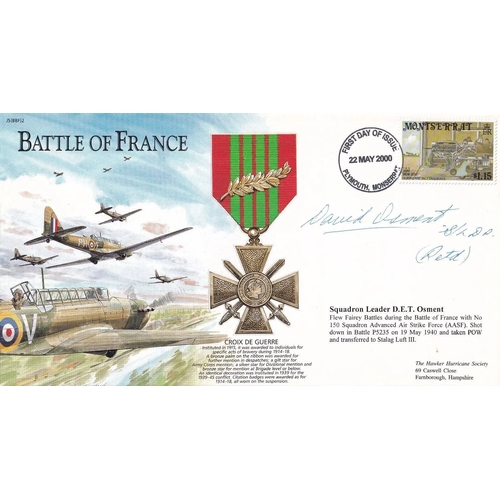 278 - Battle of France Signed by D E T Osment Pilot in Battle of France Shot down POW Stalag Luft 111. 2 M... 