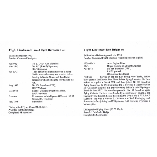 280 - 60th Anniv 1st Pathfinder Raid Signed by 3 No 156 WW11 Pathfinders. Lancaster. 15 August 2002 BFPS 2... 