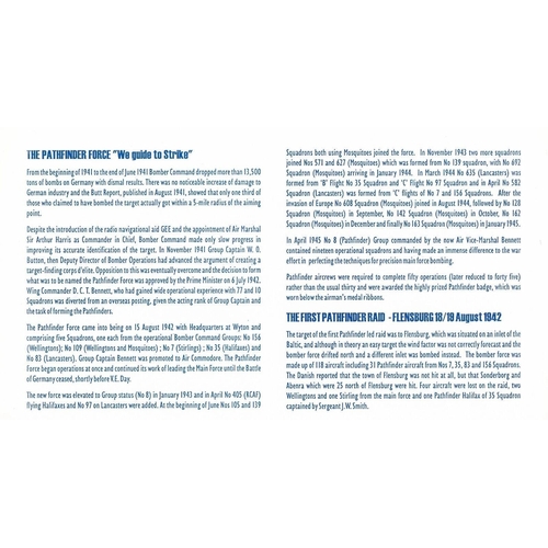 280 - 60th Anniv 1st Pathfinder Raid Signed by 3 No 156 WW11 Pathfinders. Lancaster. 15 August 2002 BFPS 2... 