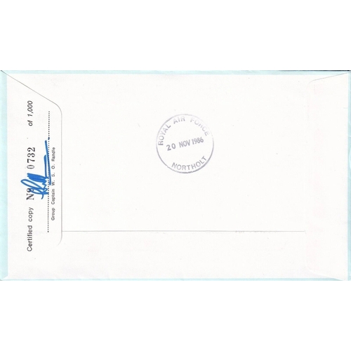 282 - JSF9c 46th Anniv Battle of Britain Signed W. D. David and Battle of Britain. 16 th Sept 86 BFPS 2123... 