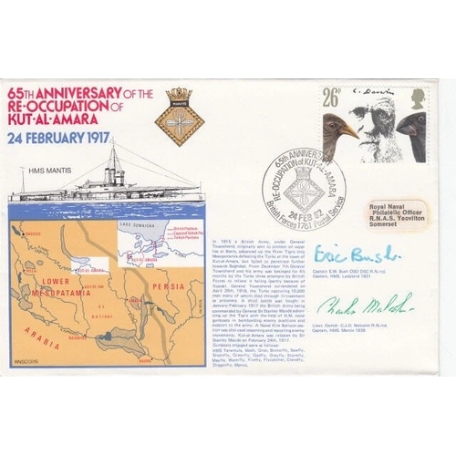 284 - 24 Feb 81 - BFPS 1761 - 65th Anniversary of Re-occupation of Kut-Al-Amara. signed by Lt. Cmdr. C. J.... 