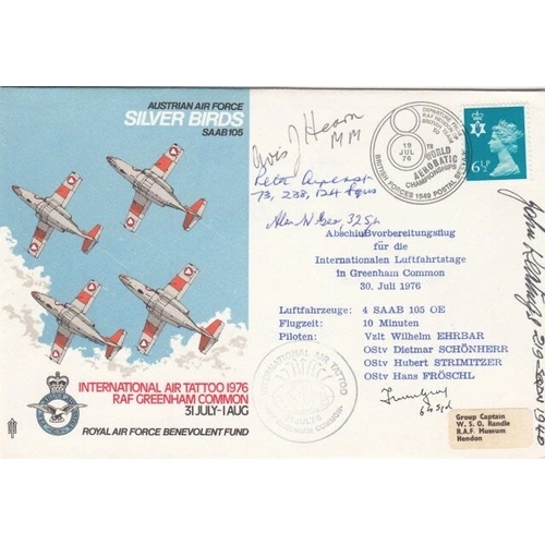 288 - Flown Austrian Silver Birds Signed 5 Battle of Britain Pilots, Crew WAAF. 19 July 76 BFPS 1549 The S... 