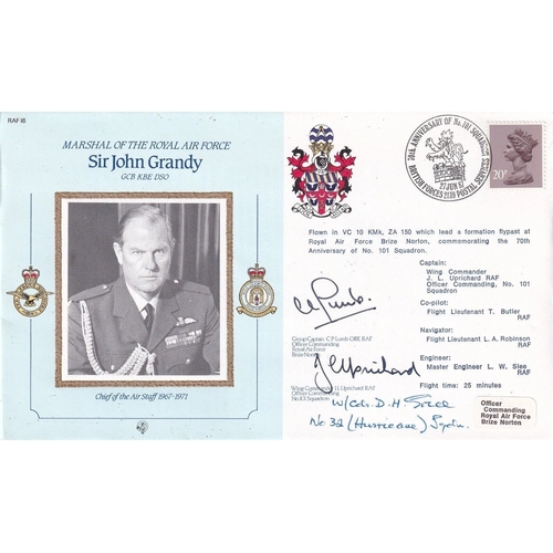289 - CMD16 Marshall of the RAF Sir J. Grandy Signed D H Grice Battle of Britain Pilot. 27 June 87 BFPS 21... 