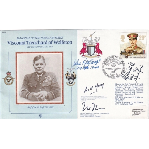 290 - Cmd1 Viscount Trenchard Signed A Winskill and Keatings Battle of Britain Pilots. 16 Sept 86 BFPS 211... 