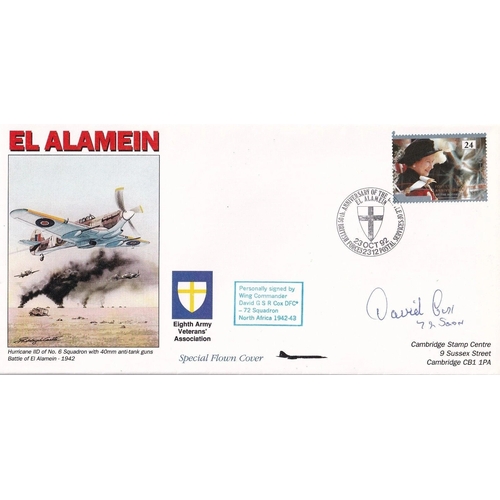 293 - 50th Anniv Battle of El Alamein Signed D Cox Battle of Britain, North Africa Pilot. 23 Oct 92 BFPS 2... 
