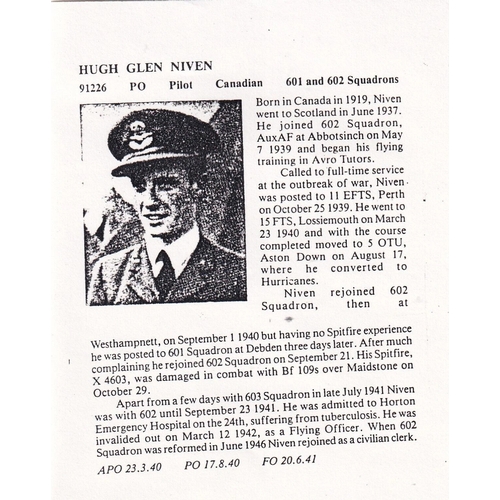 300 - 60th Anniv Formation of the RAF 1918 Signed M Beetham and H G Niven Battle of Britain Hurricane figh... 