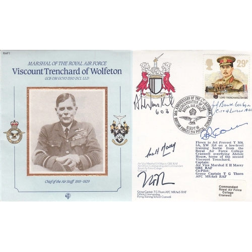 304 - CMD1bG MRAF Viscount Trenchard Signed 3 Battle of Britain Pilot. 16 Sept 86 BFPS 2114- 50th Annivers... 