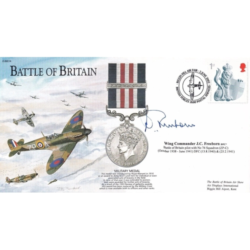 310 - JS(CC)94 Battle of Britain Signed J. C. Freeborn Battle of Britain Pilot with 74 Sqn. 15th Sept 2000... 