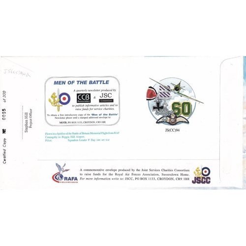 310 - JS(CC)94 Battle of Britain Signed J. C. Freeborn Battle of Britain Pilot with 74 Sqn. 15th Sept 2000... 