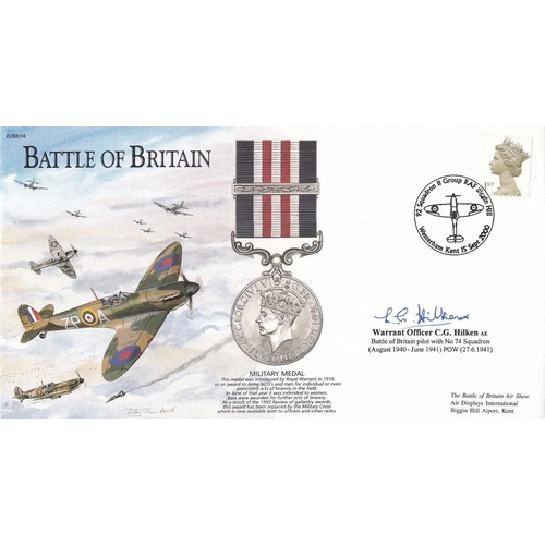 312 - JS(CC)94b Biggin Hill Battle of Britain Military Medal C. G. Hilken Battle of Britain Pilot with 74 ... 