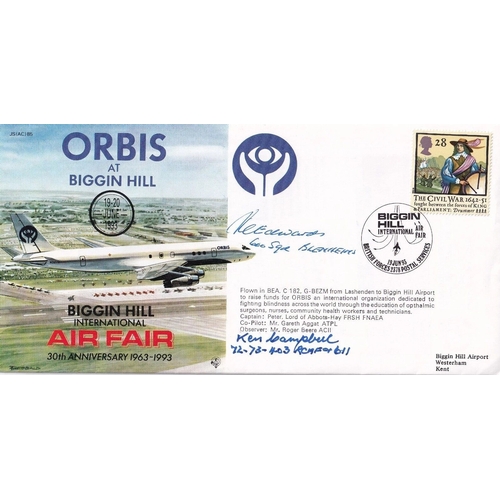 314 - Biggin Hill Air Fair Signed K Edwards Battle of Britain, K Campbell Pilot WW2. 9 Jun 93 BFPS 2378 Bi... 
