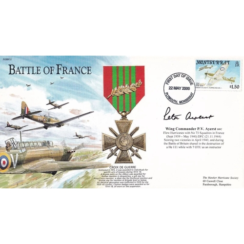 316 - JS(CC)79f Battle of France Signed by Wg Cdr P V Ayerst Battle of Britain. 22 May 2000 Plymouth FDI o... 