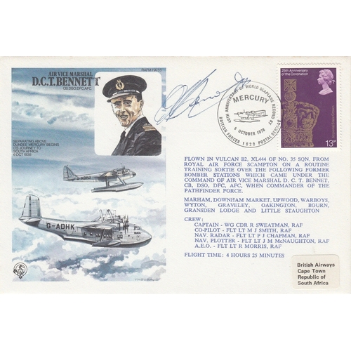 317 - HA Bennett Own FDC Signed D C T Bennett Pilot attacked the Tirpitz, shot down Escaped. 6 October 197... 
