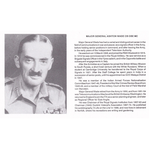 319 - Army Communication 11 Quetta Earthquake Signed Major General A Wade WW1 Veteran. 31 May 94 BFPS 2412... 