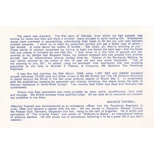324 - RAF 48 Sqn Signed Brigadier Maurice Tugwell Parachute Regt 17 June 1944. 24 Mar 75 BFPS 1491 30th An... 