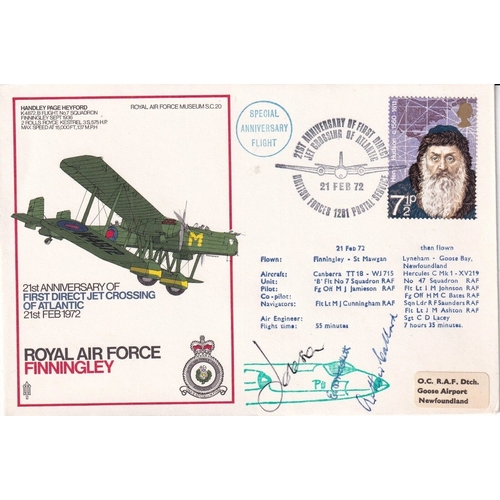 326 - SC20d RAF Finningley Signed Canberra World Record Crew record 21 2 1951. 21 Feb 72 BFPS 1281. 21st A... 