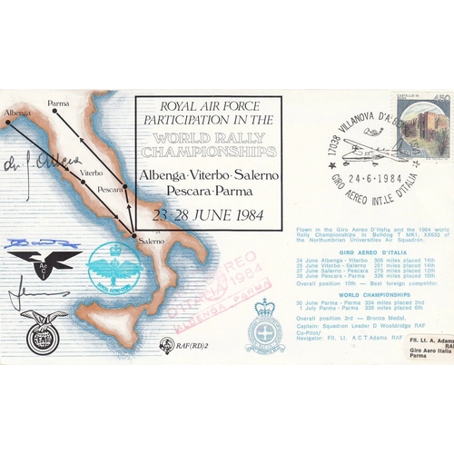 328 - Rare RD2cA World Record Flight The Four Capitals Signed 2 Pilots Plus Dr Claudio Albera. 24 6 1984 A... 