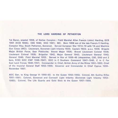 330 - RAF30e 60th Anniv Formation of the Squadron Signed Field Marshal Lord Harding. 10 Jan 75 Valletta 13... 