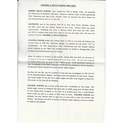 336 - B35 40th Anniv VJ Day Signed B Henry and B Porter US WEW11 Pilots. 15 Aug 85 Jersey 40th Anniv VJ - ... 