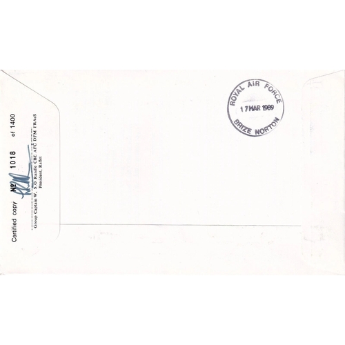 343 - RFDC72 1989 Anniv Full Set Signed by D M Jack Battle of Britain Pilot 602 Sqn. 11 Apr 89 BFPS 2197 A... 