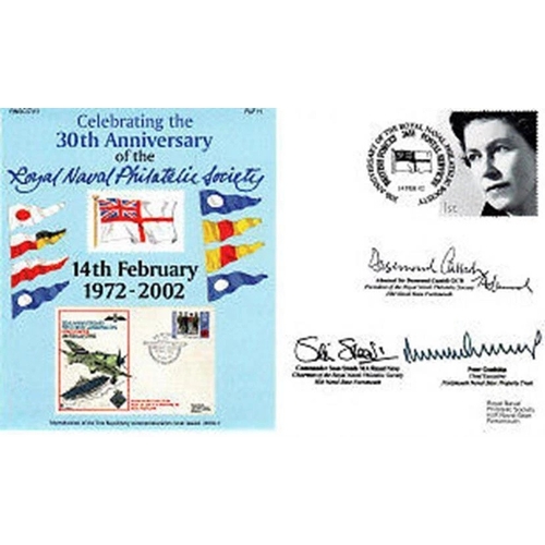 350 - Celebrating 30th Anniv RN Philatelic Society Signed 3. 14 Feb 02 BFPS 2655 30th Anniversary The Roya... 