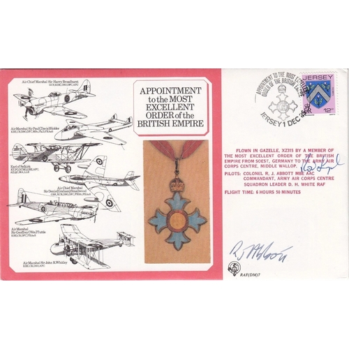 355 - DM7a Most Excellent Order of the British Empire Signed Flt Lt Learoyd VC. 1 Dec 85 Jersey Appointmen... 